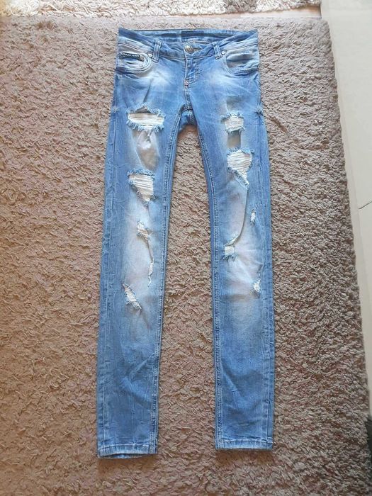 Оригинални дънки с ниска талия philipp plein xs-s