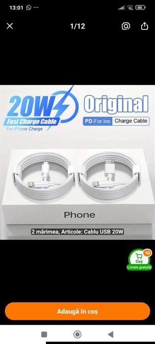Încărcătoare rapide (Fast Charger) pentru  telefoane iPhone