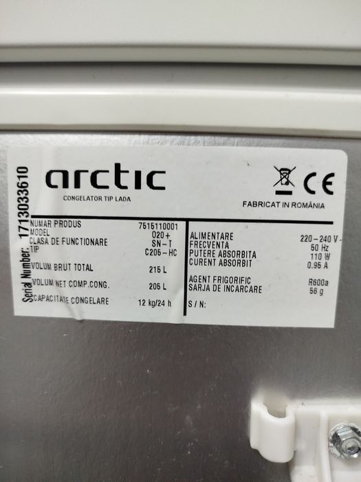 冷凍ML25 ADL70 Ladă frigorifică ARCTIC O20+ 215 Litri Ramnicu Sarat • OLX.ro