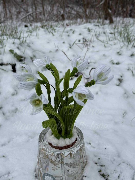 Вечни кокичета - ръчна изработка