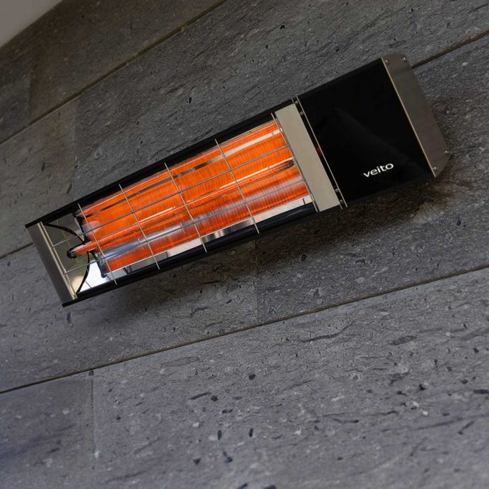 Incalzitor Veito Nevada 2,5kW, fibra Carbon, Aluminiu, 3 trepte, IP55