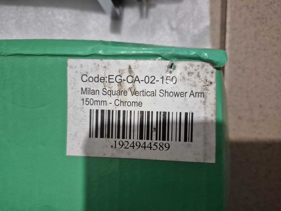 Brat vertical montat pe tavan, ptr. palarie de dus, 15 cm, crom, Milan