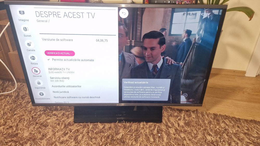 Lg smart Tv web os,diagonala 101cm