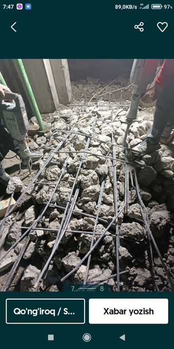 Beton teshish devor teshish demoxodga teshish suvli suxoy devor kesish