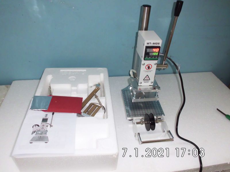 Нова термо преса (машина за топъл печат с клишета) горещо маркиране