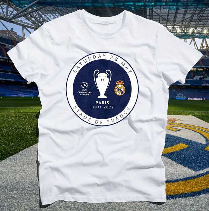 Тениски Real Madrid CHAMPIONS / Barcelona с ИМЕ И НОМЕР ПО ИЗБОР!