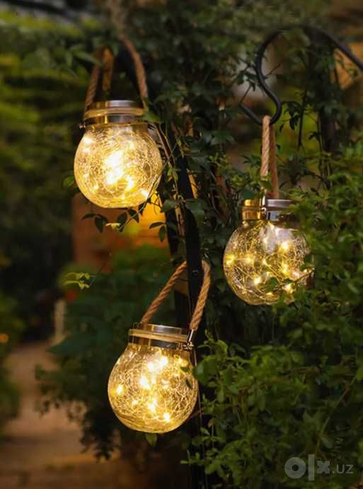 Садовый светильник Баночка на солнечной батарее, 30 LED, IP55