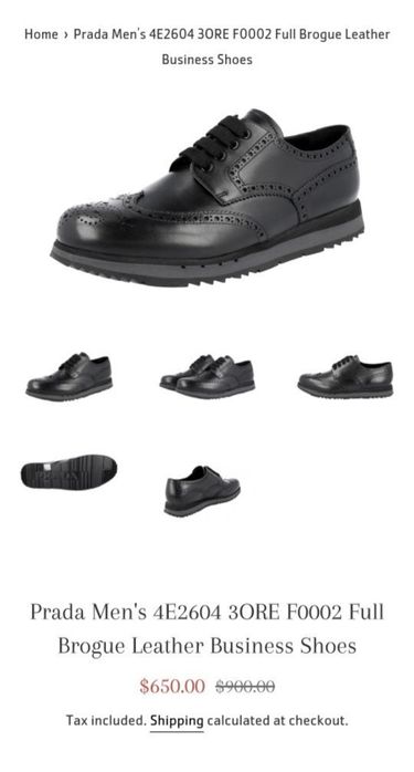 Кожени обувки Prada номер 46