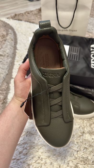 Zegna Triple Stitch Low-Top Sneakers