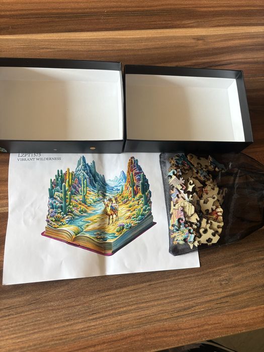 Диамантена картина “Направи си сам”Hello Kitty и Дървен пъзел