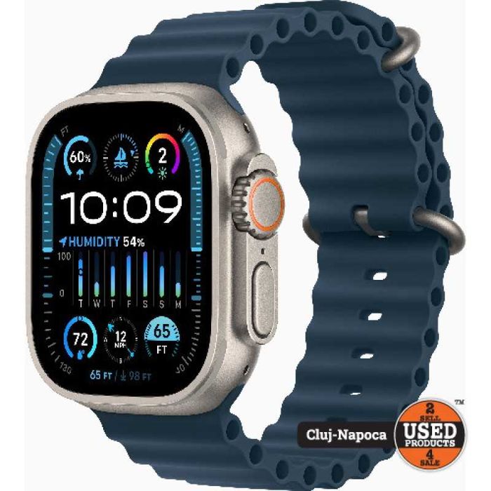 Apple Watch Ultra, 49mm, Blue Ocean Band, A2684  | UsedProducts.ro
