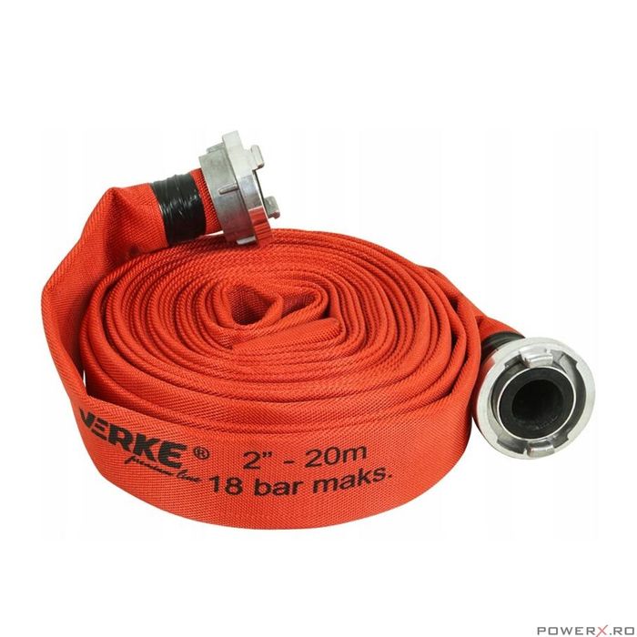 Furtun apa irigatii tip pompieri 18 bari, 2" toli 20 metri Verke