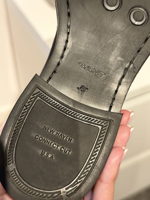 Ghete botine Gant Ashley negre piele intoarsa noi marimea 39