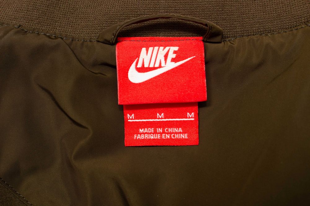 Nike Оригинално дамско яке Bonded Bomber Jacket тъмно зелено М