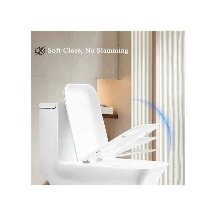 Capac patrat de toaleta cu inchidere lenta Vivo, alb WTS-091 Resigilat