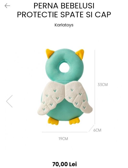 Protectie bebe cap și spate