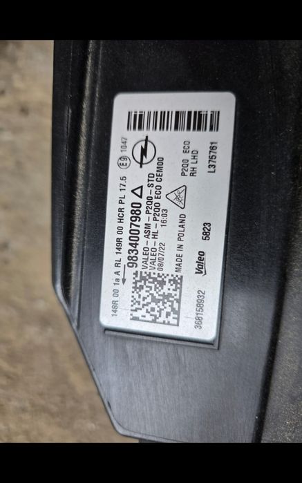 Far opel mokka b 2020 2021 2022 2023 2024 2025 stanga dreapta