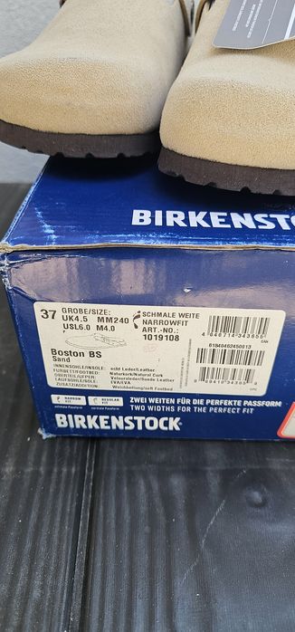 Birkenstock boston size 37 leather new