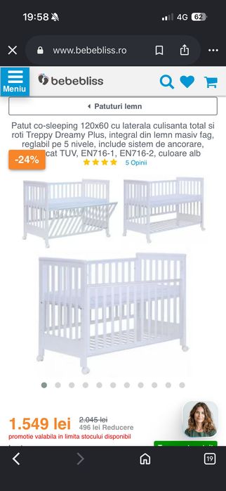 Vand pat pentru bebe