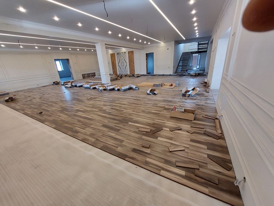 Евро ремонт делаем. Левкас обои ламинат