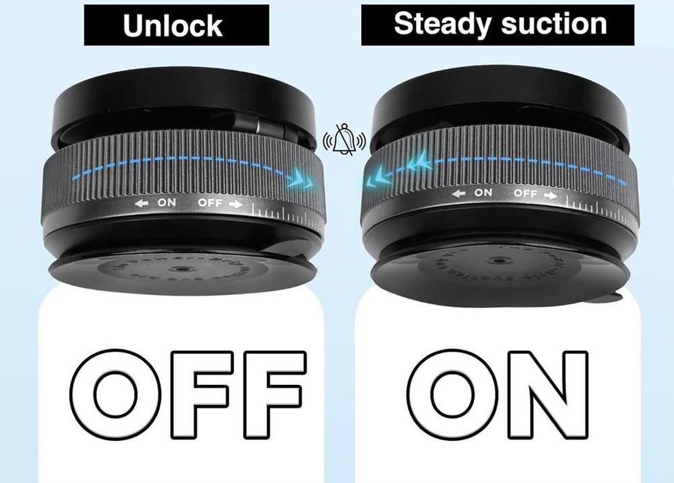 Магнитна стойка за телефон с вакуумно закрепване - 360 градуса