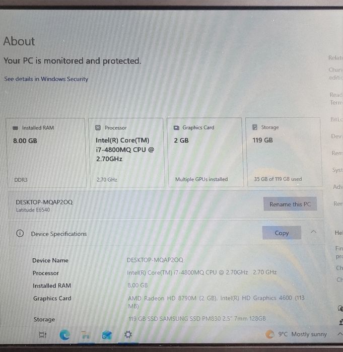 Dell Latitude e6540 i7