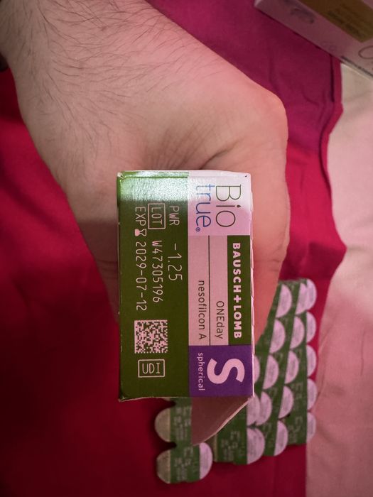 Set lentile de contact -1.25