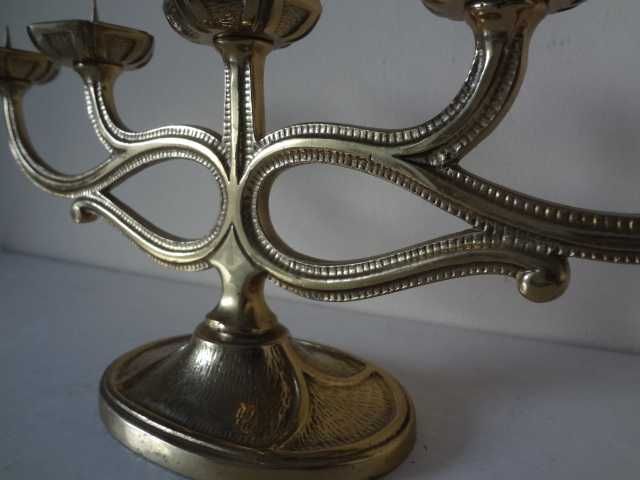 Месингов свещник за 5 бр. свещи от Италия