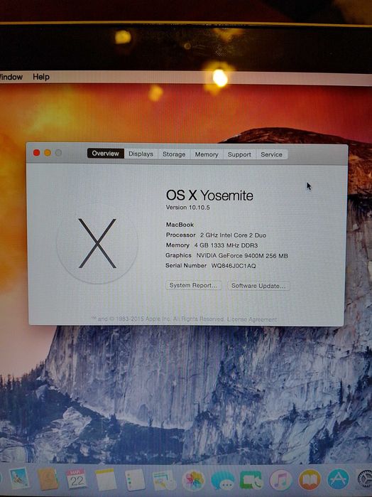 Apple MacBook 13” Aluminum 2008 – работещ, Mac OS Yosemite, ниска цена