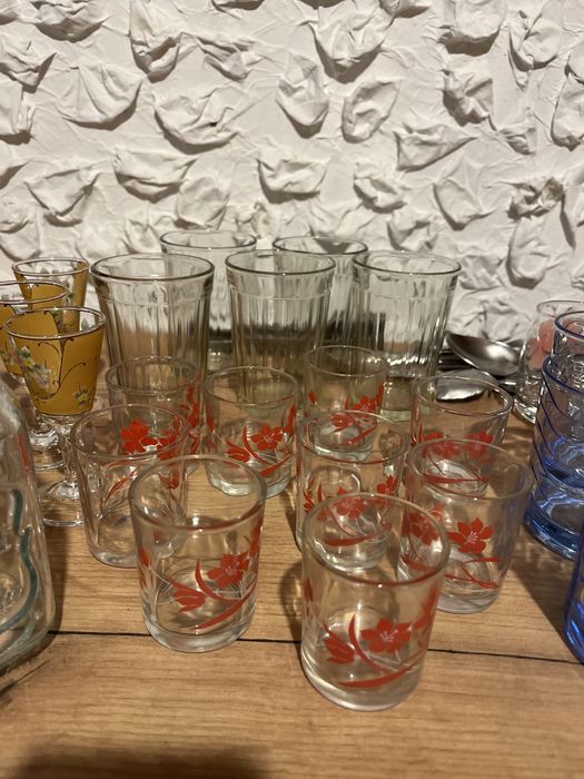 Стаканы стекло,рюмки,стопки.