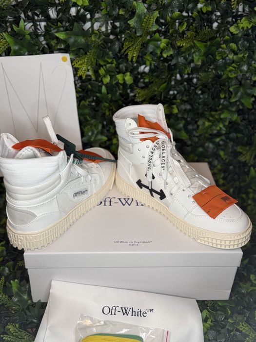 Adidasi OFF-WHITE Out Of Office Sneakers high Top court 3.0 full white
