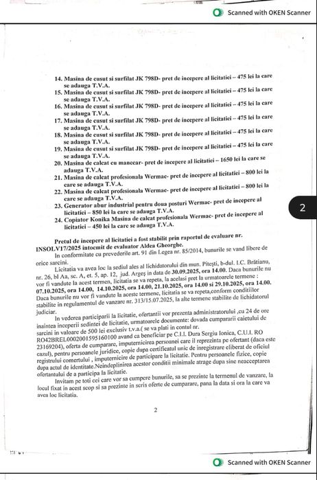 Vând mașini de cusut industriale 1200 RON