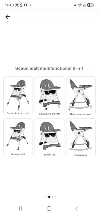 Scaun masa bebelusi