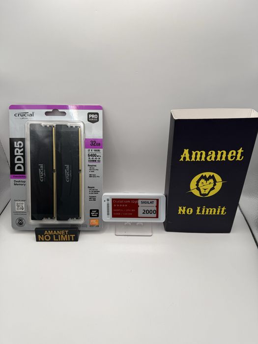 Memorie RAM 32GB DDR5 Crucial NOU!!! / Sigilat , AMANET NO LIMIT.