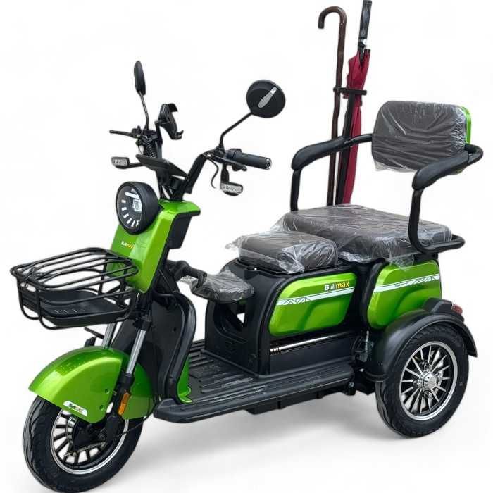 Триместна електрическа триколка С2+ 1500W, 5 батерии, 3 скорости