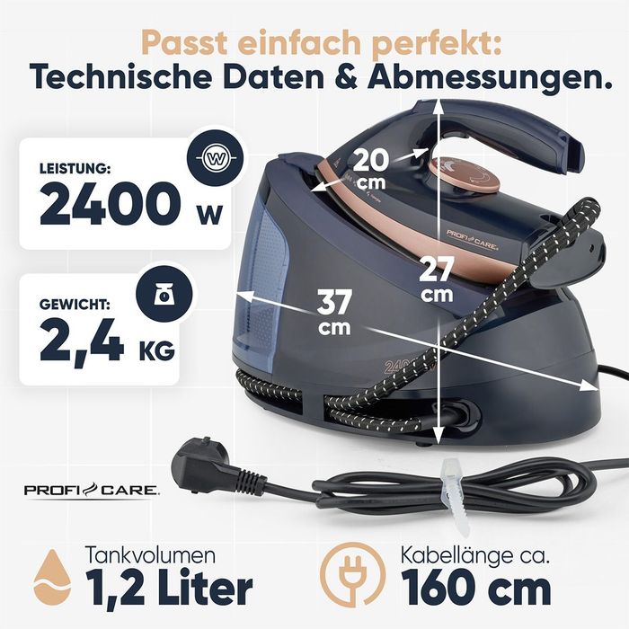 Нова парогенераторна ютия/парна станция ProfiCare  2400 W