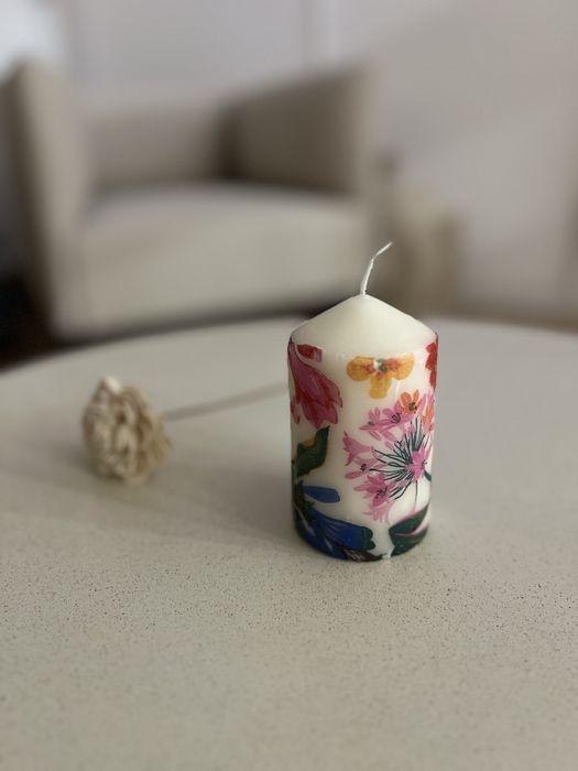 Lumânare decorativă - model floral