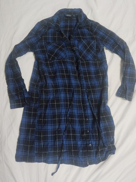 Рубашка  сине-черная