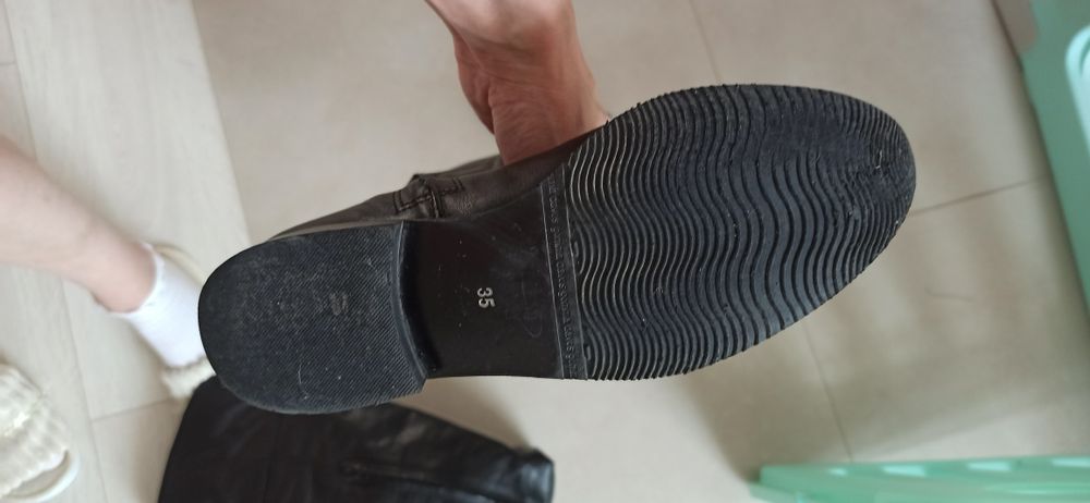 Cizme peste genunchi piele,mar 35(23cm interior)