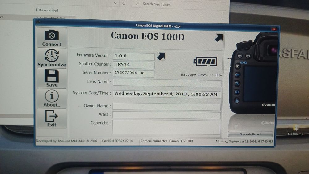 Canon EOS 100D Body + Accesorii