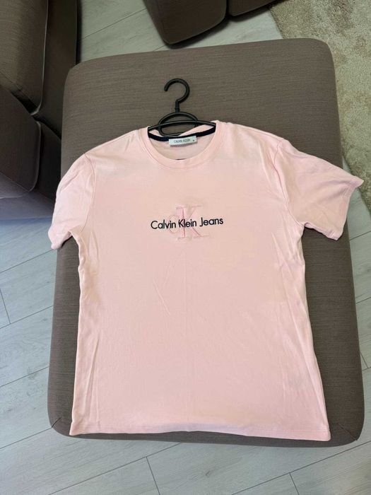Дамска тениска Calvin Klein Jeans – Розова / Бежова