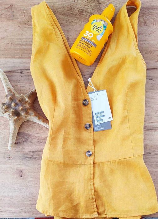 Нов потник от фин лен 100% на Ейч енд Ем , р-р 40