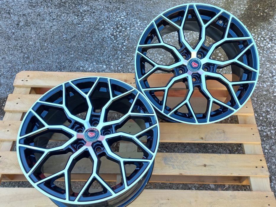 18"Vossen 5x112 Vw Audi Seat Skoda Mercedes 8ж ет40 Black Polish Чисто Нови.