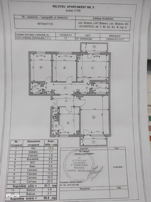 Apartament cu 4 camere, terasă și balcoane, în Brașov