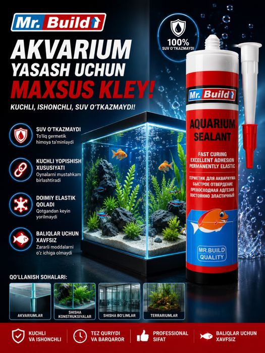 Akvarium yasash uchun germetik