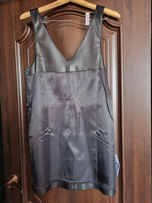 Кожаный сарафан Манго