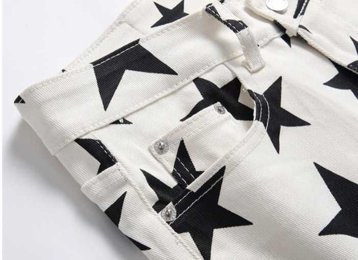 Jeans White & Stars