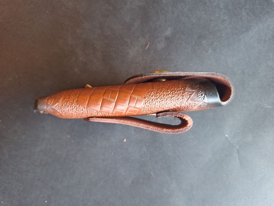 Сгъваем нож-дамаска стомана VG-10 с кожена кания