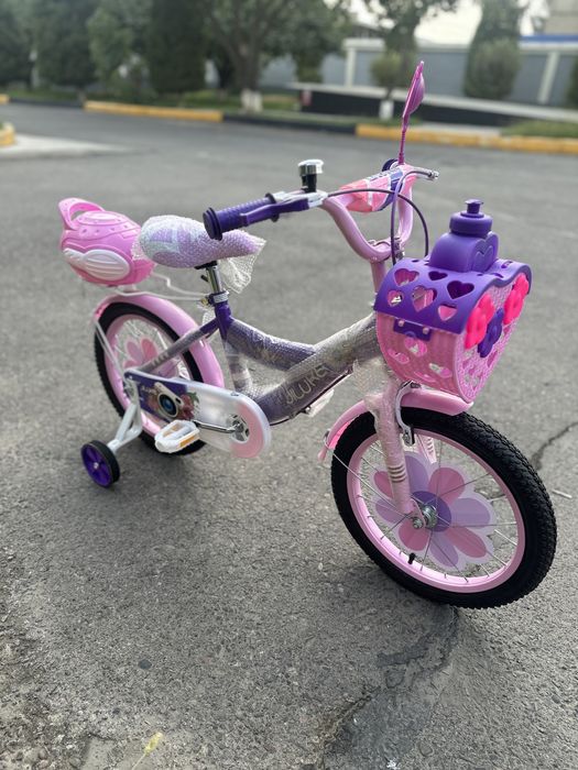 Новый детский велосипед 16 дюймовый для принцесс