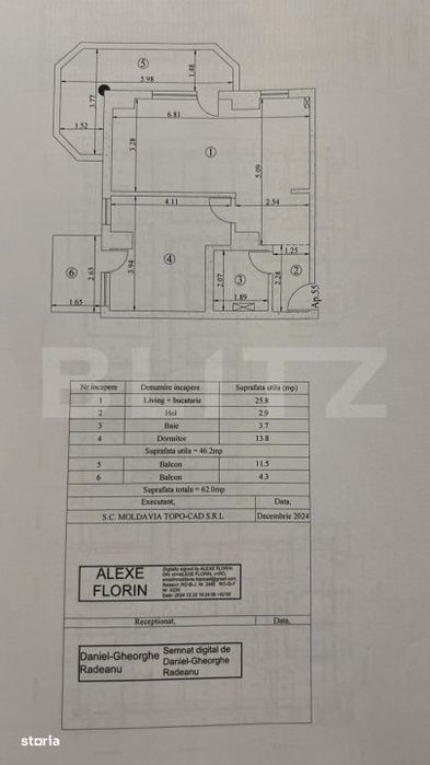 Apartament 2 camere, 60 mp, Royal Town